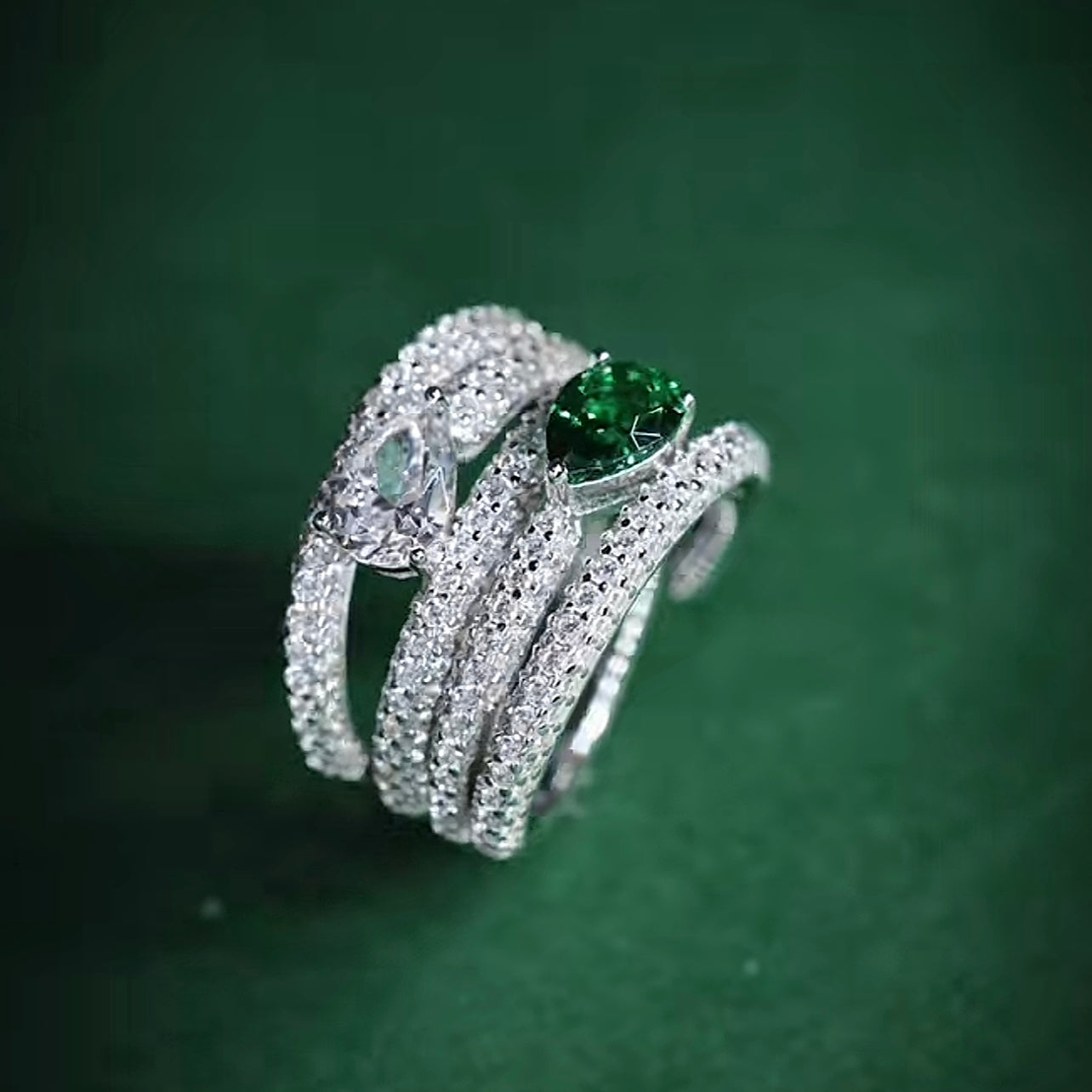 Tsavorite Symphony Ring