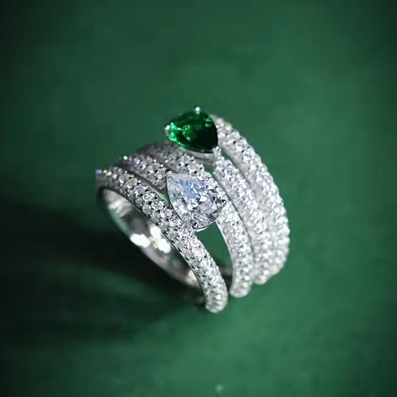 Tsavorite Symphony Ring