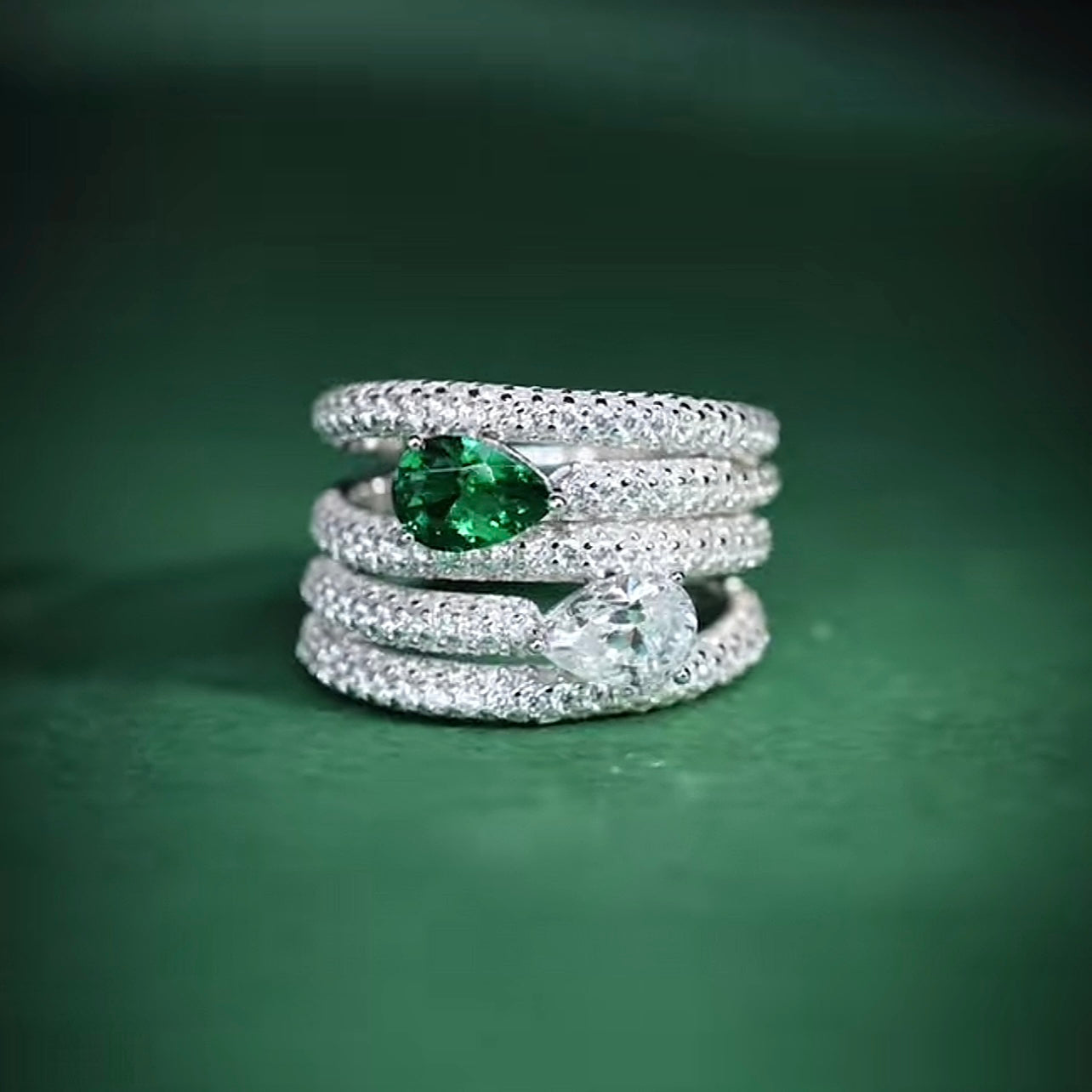 Tsavorite Symphony Ring