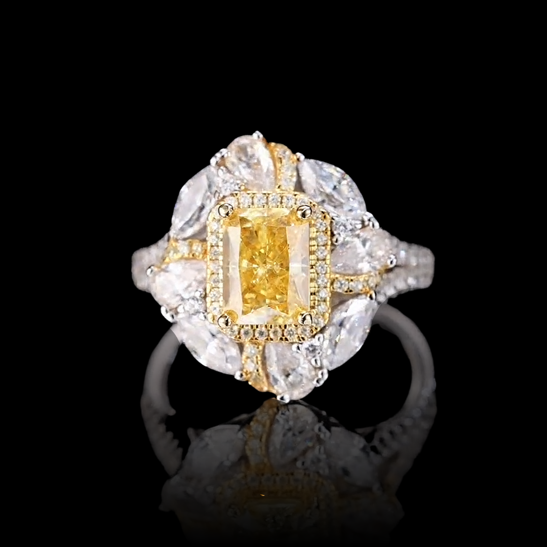 Golden Bloom Radiance Ring
