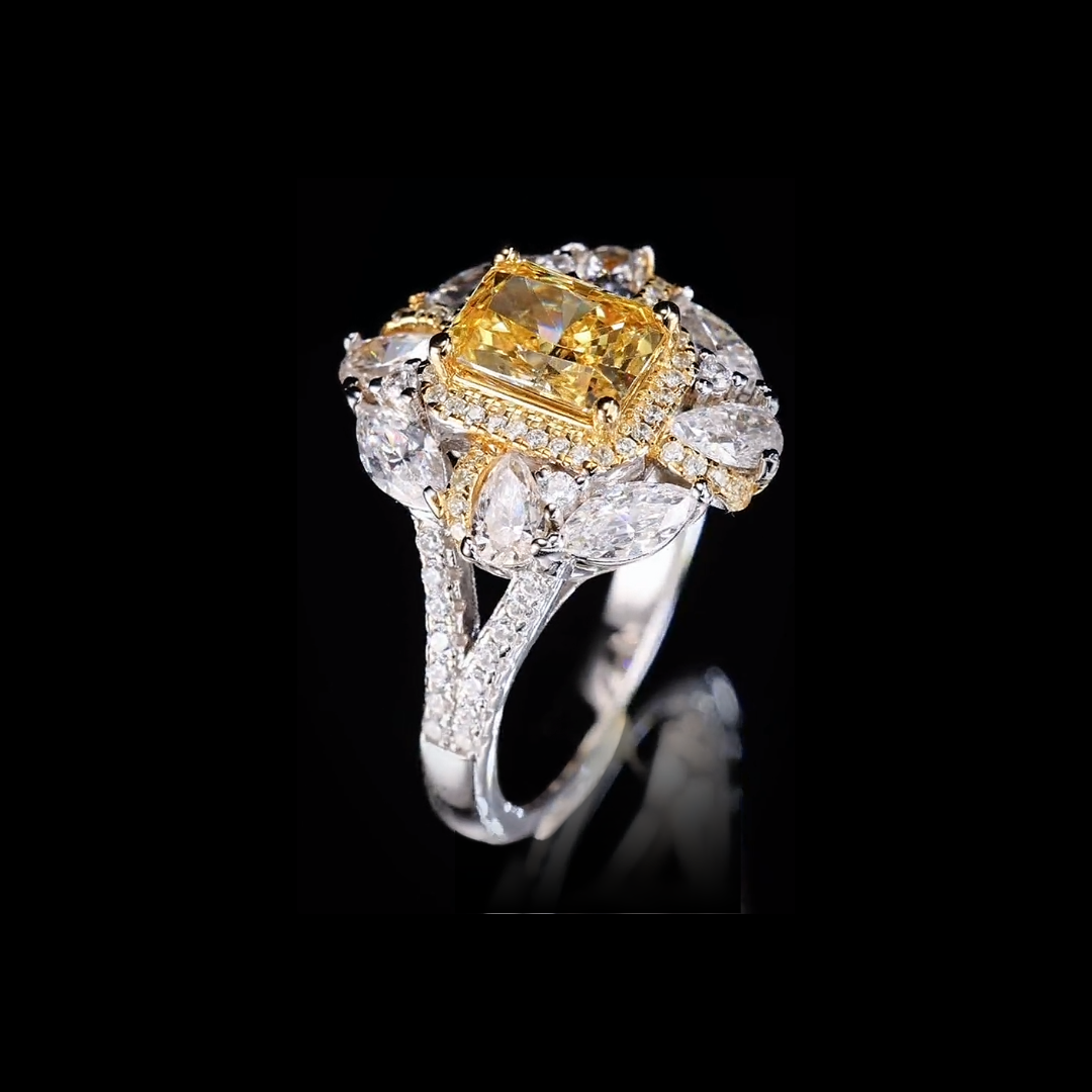 Golden Bloom Radiance Ring