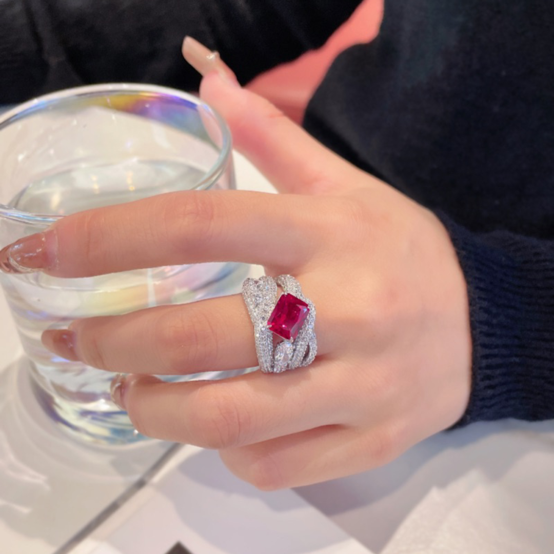 Ruby Cascade Ring
