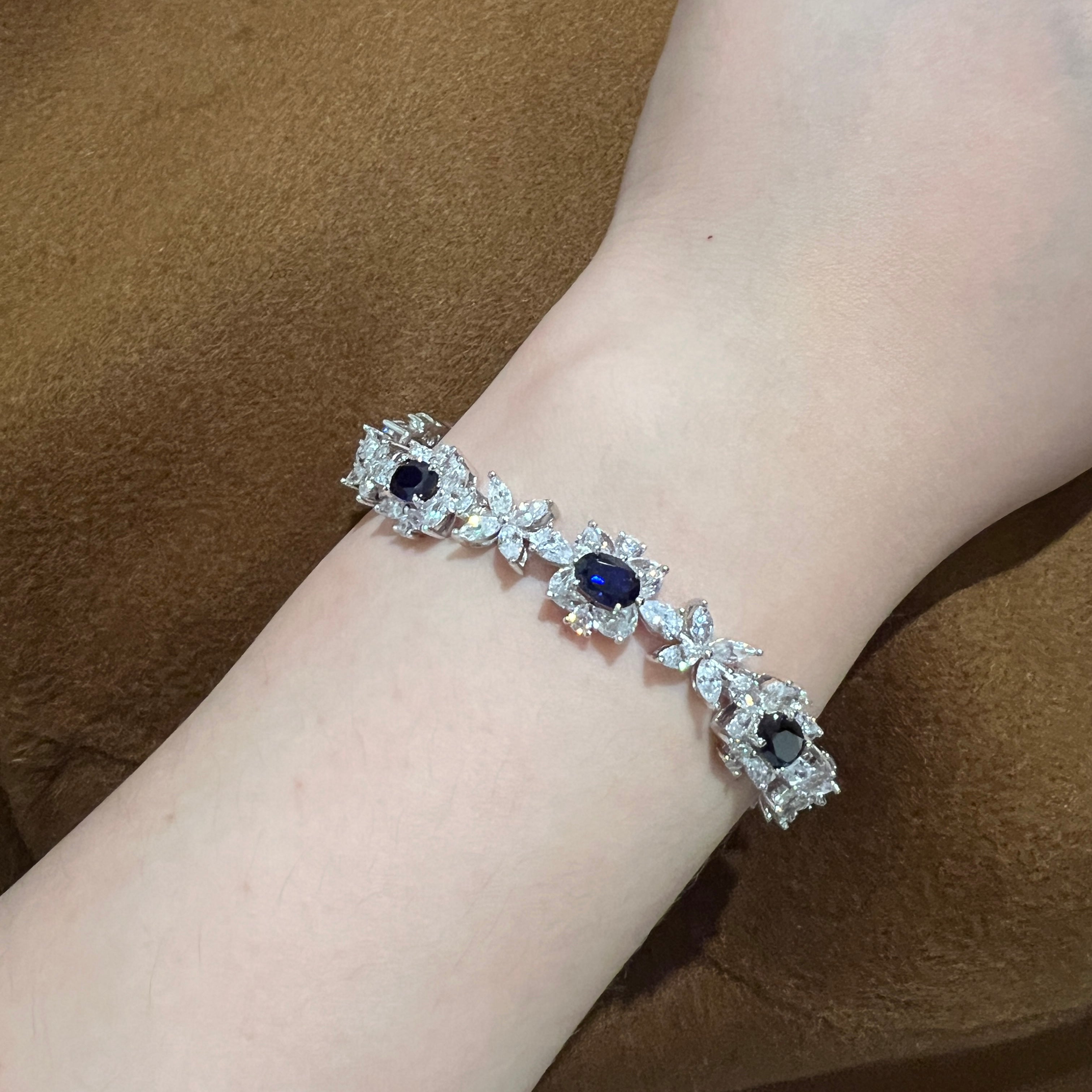 Sapphire Blossom Bracelet