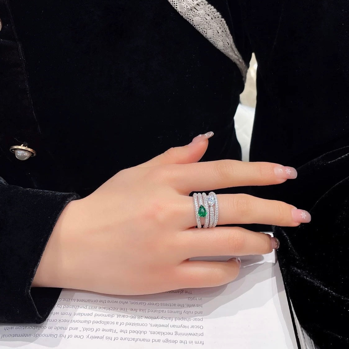 Tsavorite Symphony Ring