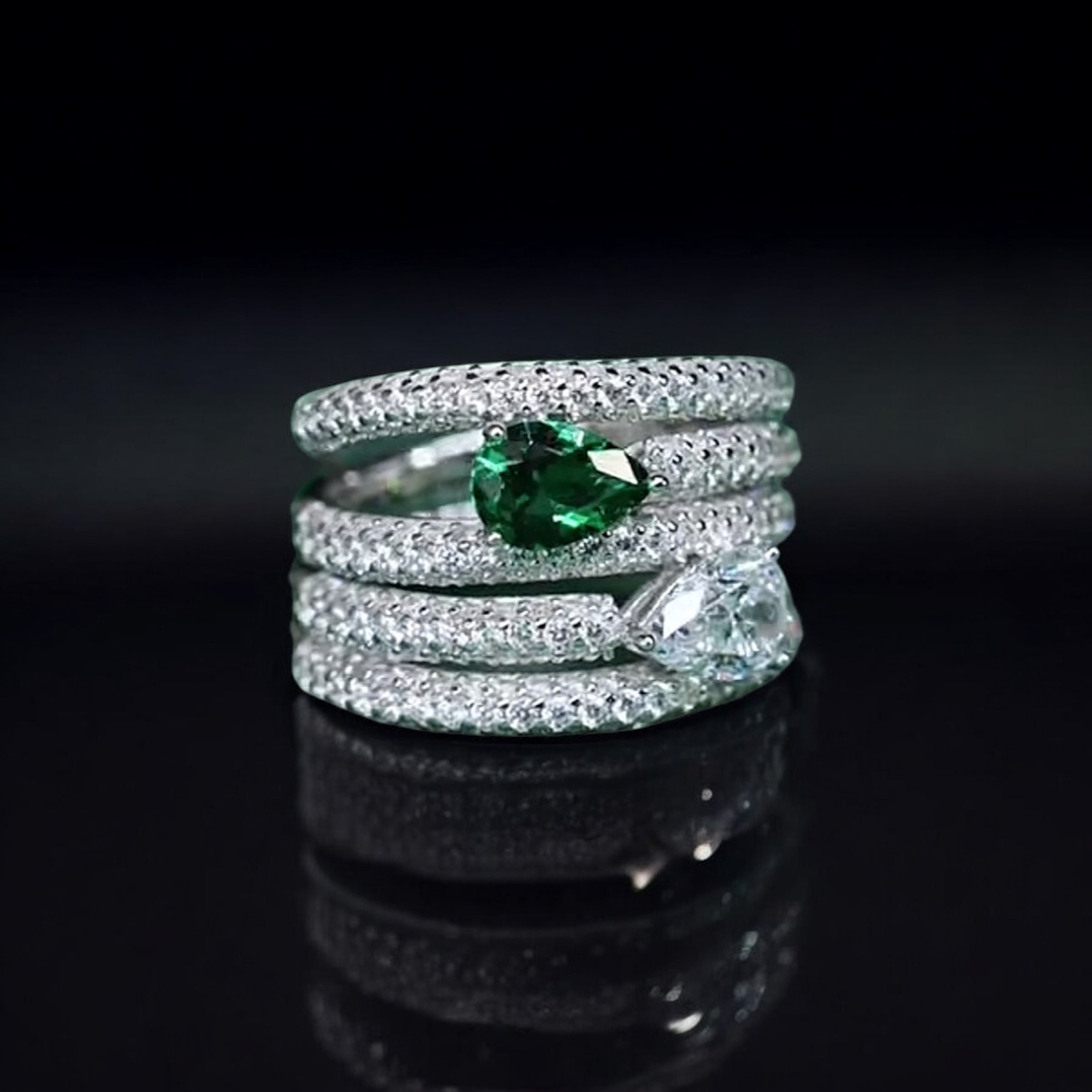 Tsavorite Symphony Ring